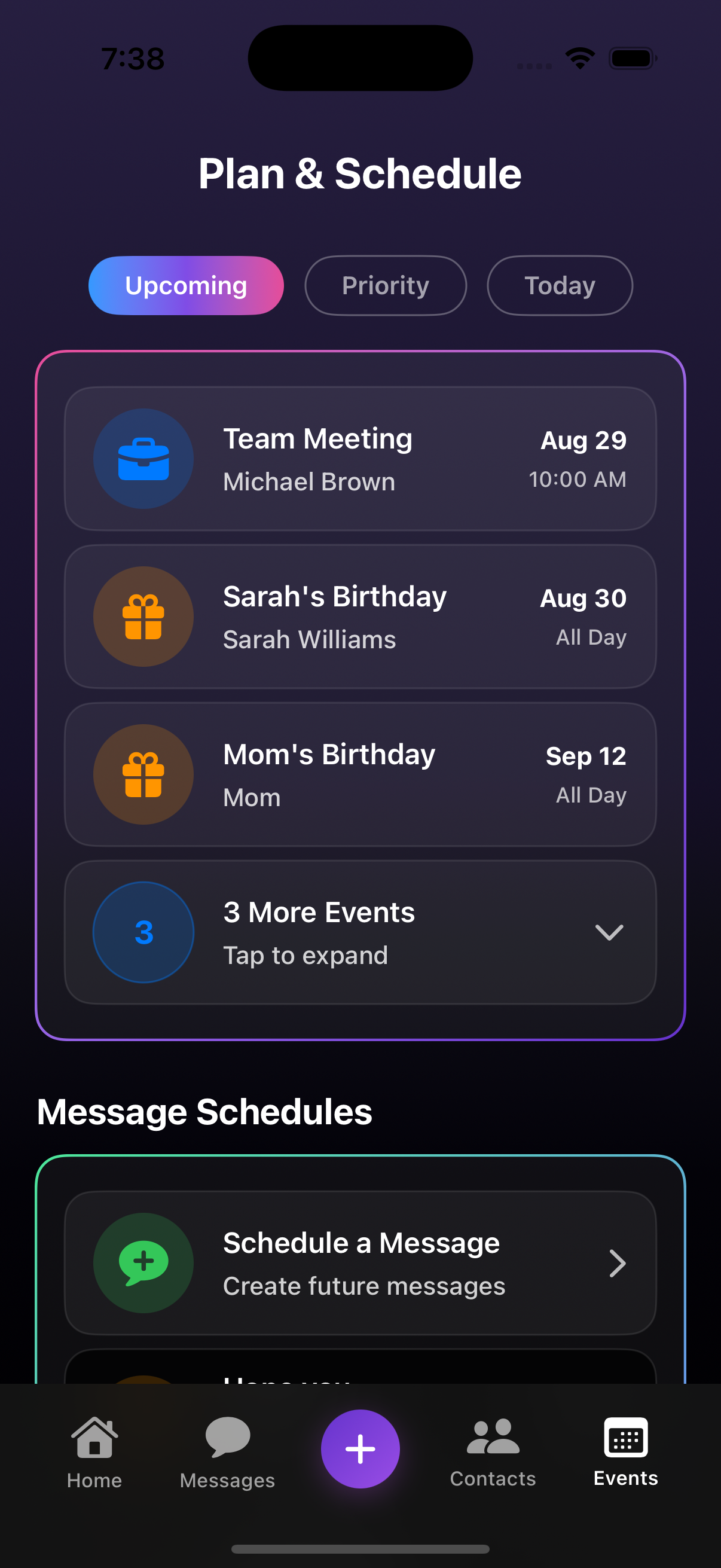 Smart Planning Feature
